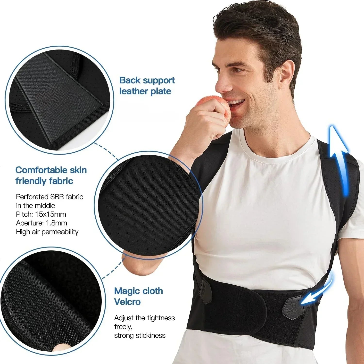 Ultimate Back Brace Posture Corrector - Adjustable Support for Pain Relief & Improved Posture for Men and Women