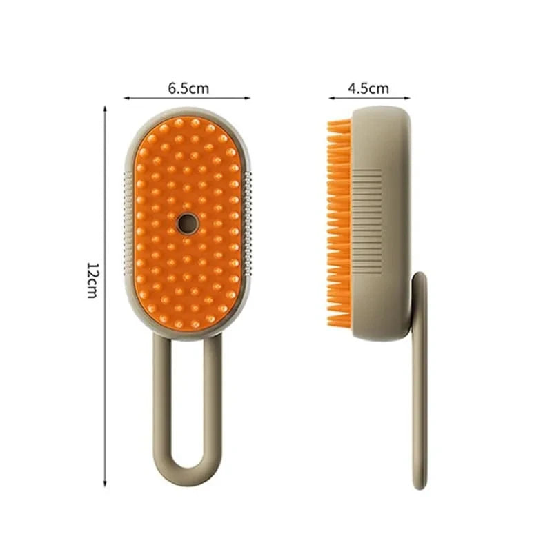 FurMist™ 3-in-1 Steam Grooming Brush – De-Shed, Detangle & Relax Your Pet
