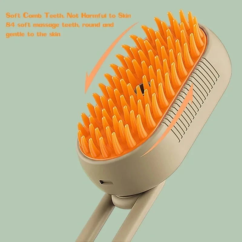 FurMist™ 3-in-1 Steam Grooming Brush – De-Shed, Detangle & Relax Your Pet