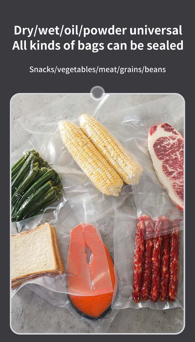 FreshZip™ Portable Vacuum Sealer – USB Rechargeable | Dry & Moist Food Storage with Bags & Pump