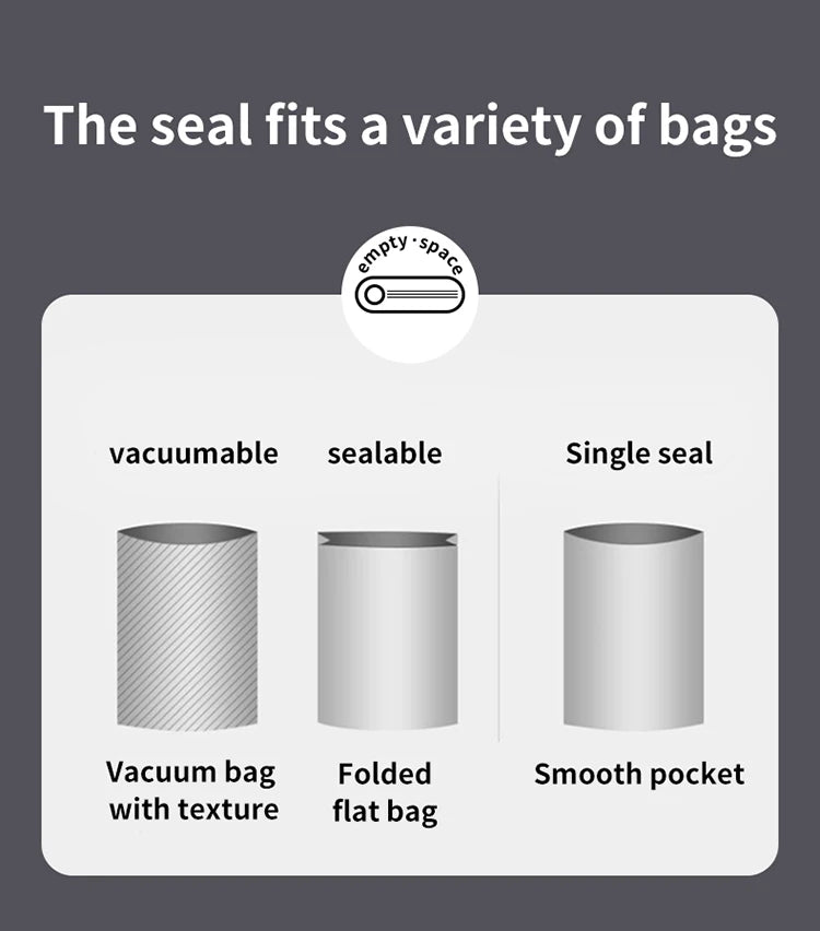 FreshZip™ Portable Vacuum Sealer – USB Rechargeable | Dry & Moist Food Storage with Bags & Pump