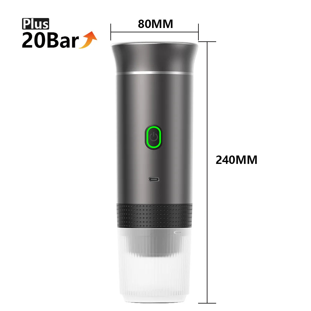 BrewMate™ Portable 3-in-1 Espresso Maker – Wireless Travel Coffee Machine for Home, Car & Camping