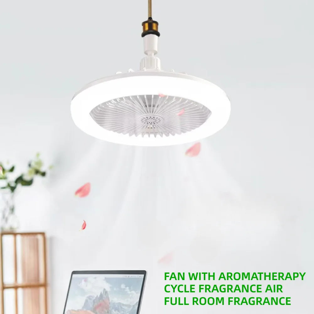 Rotatable 3-in-1 Ceiling Fan Light with Remote – E27 Base for Bedroom & Living Room