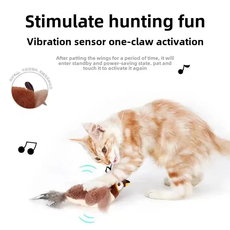 ChirpCharge™ – Touch-Activated Catnip Bird Toy (USB Rechargeable)