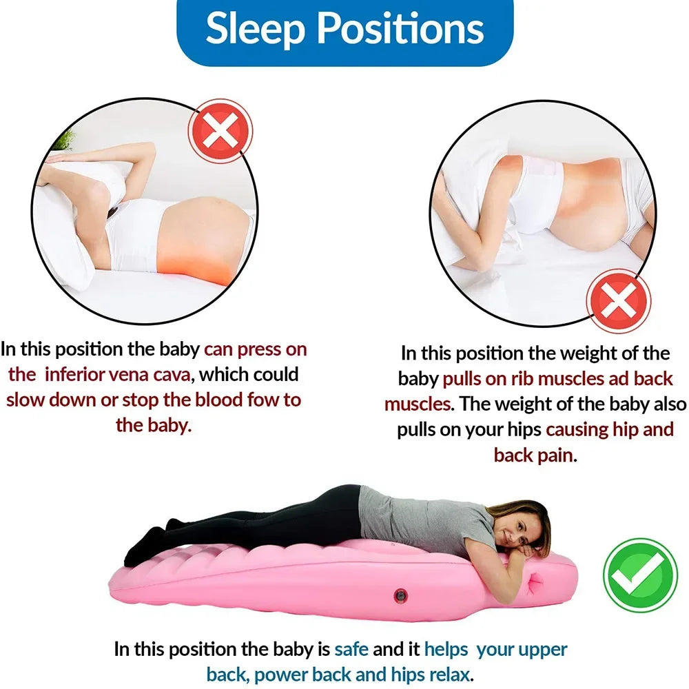 MomNest™ Inflatable Pregnancy Pillow Mat – Full-Body Comfort for Moms-to-Be