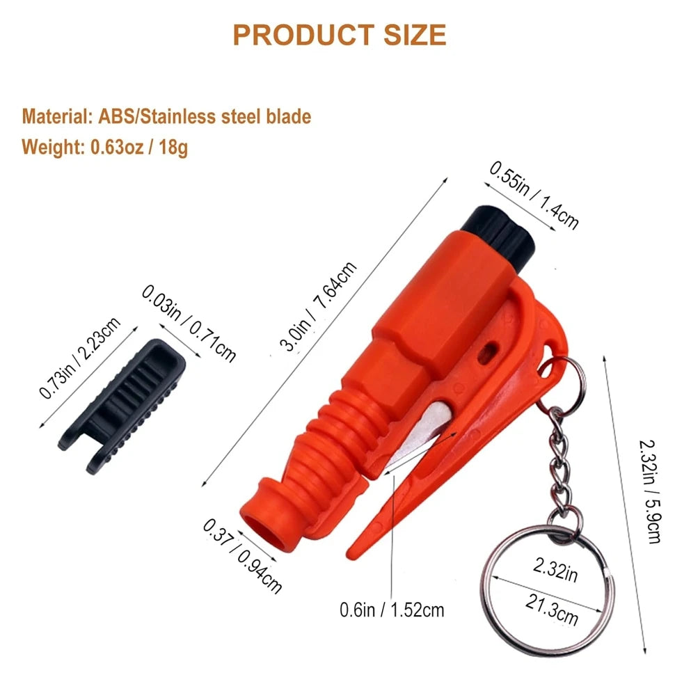 Safety Hammer with Rescue Whistle, Car Escape Tool,2-In-1 Window Breaker Seatbelt Cutter, Compact Emergency Escape Tool for Car