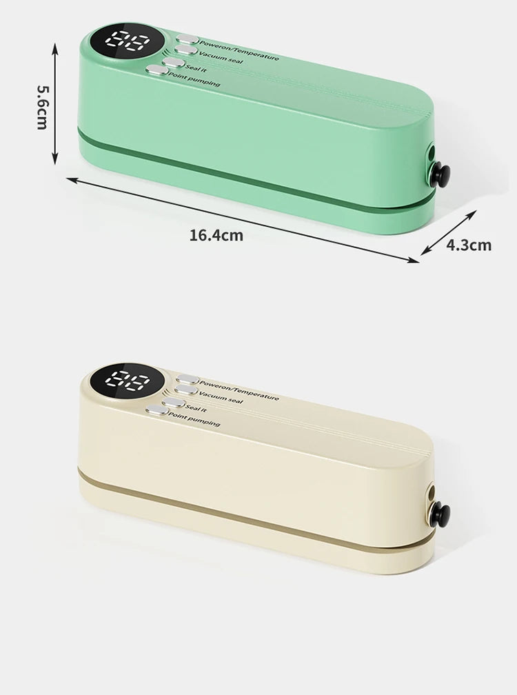 FreshZip™ Portable Vacuum Sealer – USB Rechargeable | Dry & Moist Food Storage with Bags & Pump