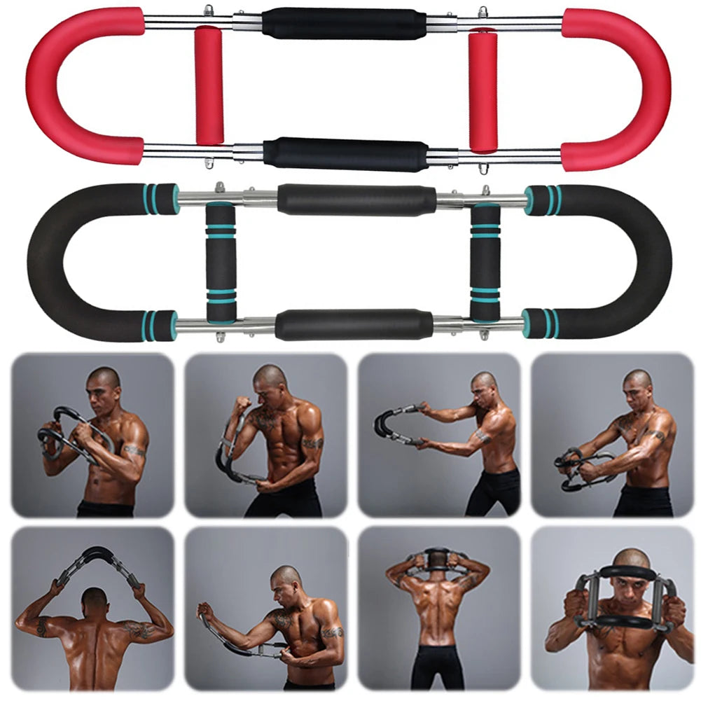 Adjustable Wrist Strength Trainer Multifunctional U-Shaped Spring Arm Force Bar for Shoulder Arm and Chest Exercise