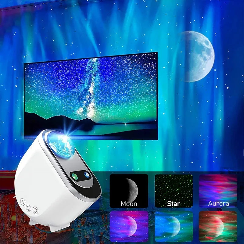 Enchanting Aurora Borealis LED Star Projector - Magical Galaxy Night Light for Home & Bedroom Decor, Perfect Gift!