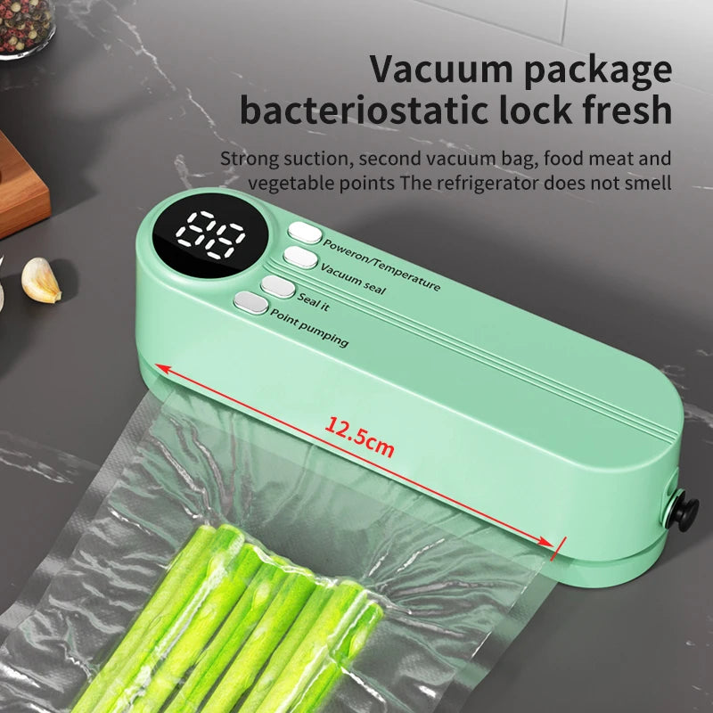 FreshZip™ Portable Vacuum Sealer – USB Rechargeable | Dry & Moist Food Storage with Bags & Pump