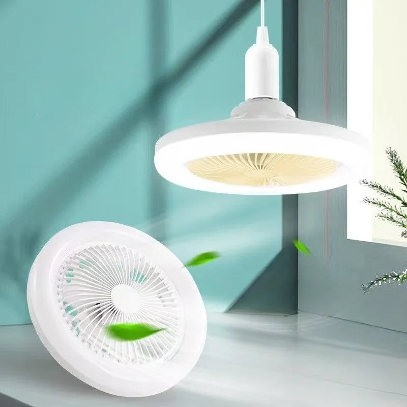 Rotatable 3-in-1 Ceiling Fan Light with Remote – E27 Base for Bedroom & Living Room