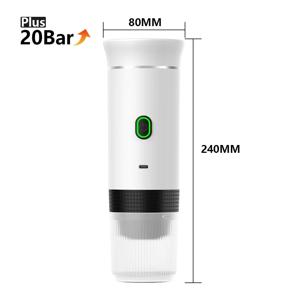 BrewMate™ Portable 3-in-1 Espresso Maker – Wireless Travel Coffee Machine for Home, Car & Camping