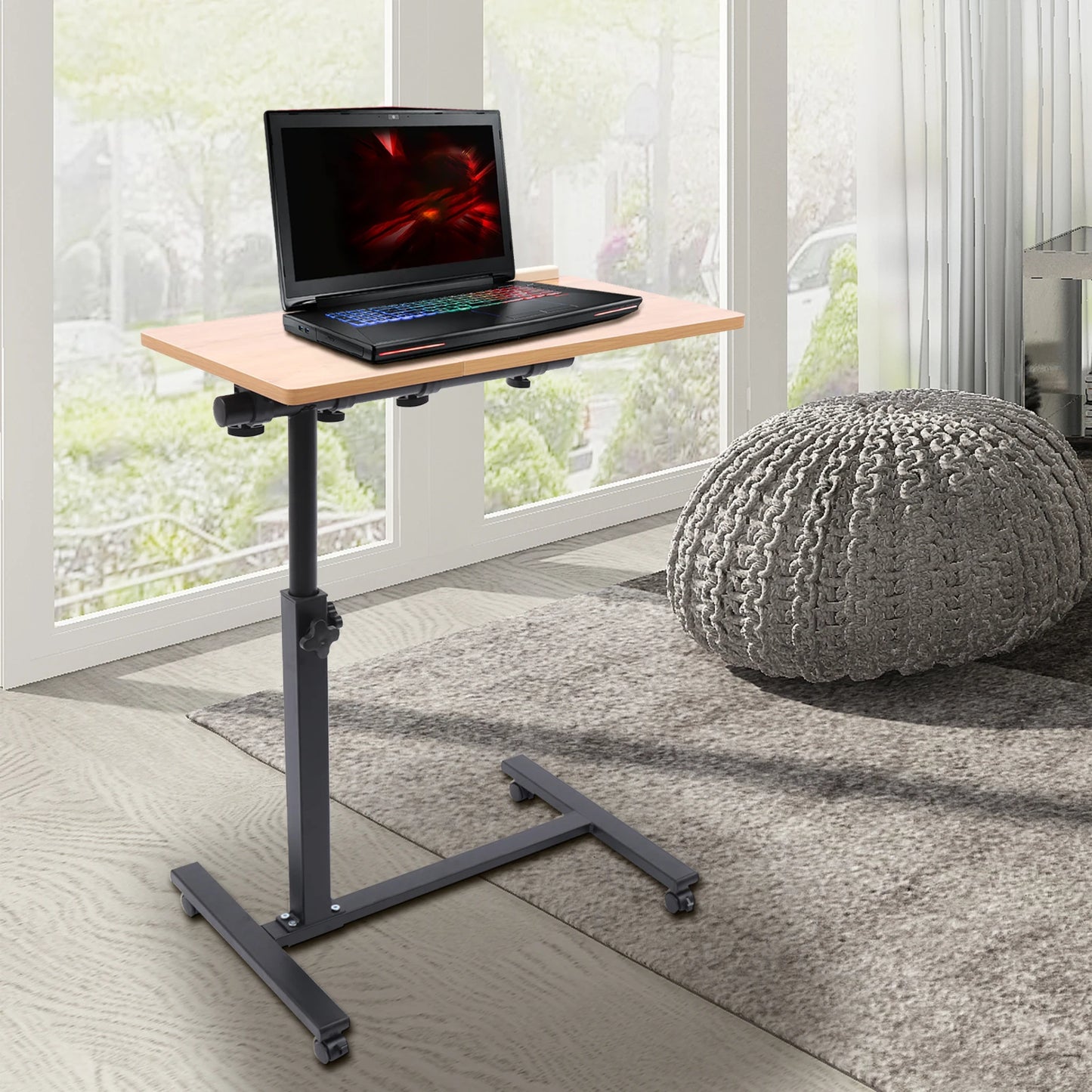 GlideDesk™ – Adjustable Rolling Laptop Desk | Mobile Workstation for Home & Office