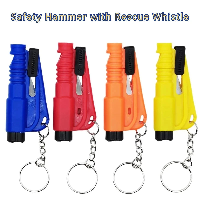 Safety Hammer with Rescue Whistle, Car Escape Tool,2-In-1 Window Breaker Seatbelt Cutter, Compact Emergency Escape Tool for Car