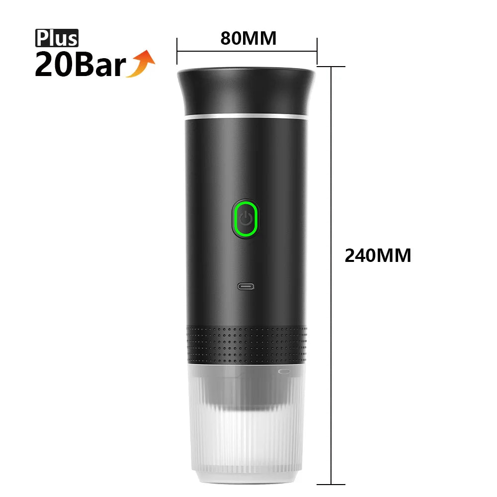 BrewMate™ Portable 3-in-1 Espresso Maker – Wireless Travel Coffee Machine for Home, Car & Camping
