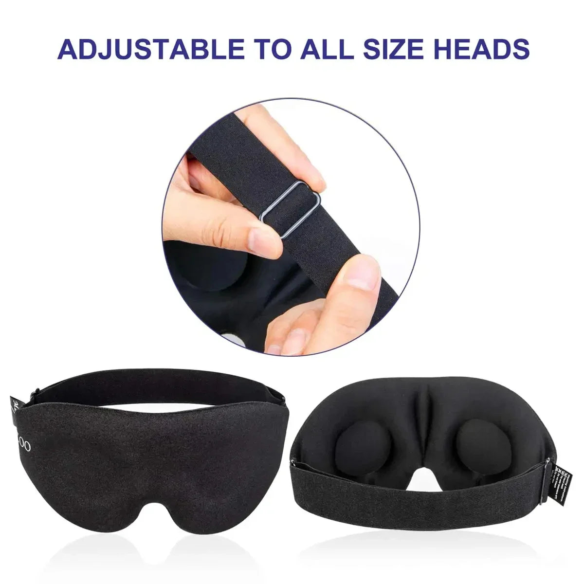 SleepEase™ 3D Contour Sleep Mask – No Pressure, Total Darkness, Ultra-Soft Fit