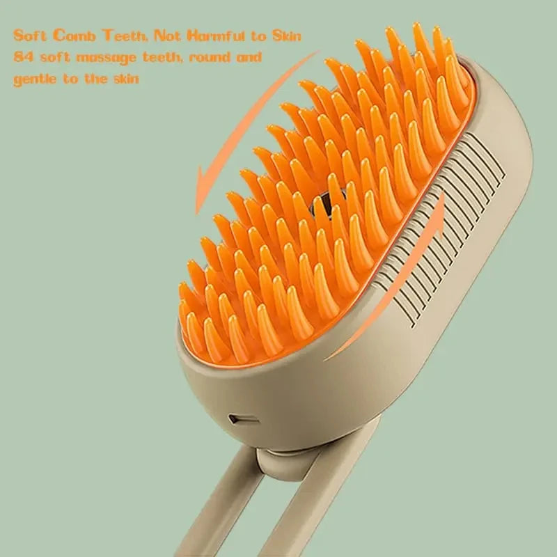 FurMist™ 3-in-1 Steam Grooming Brush – De-Shed, Detangle & Relax Your Pet