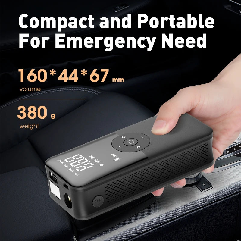 CARSUN AirVolt™ Digital Tire Inflator – Portable Cordless Air Pump for Car, Bike & Sports