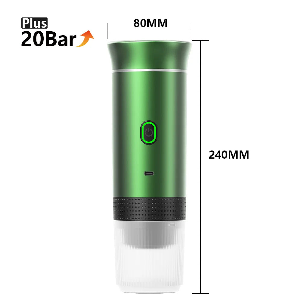 BrewMate™ Portable 3-in-1 Espresso Maker – Wireless Travel Coffee Machine for Home, Car & Camping