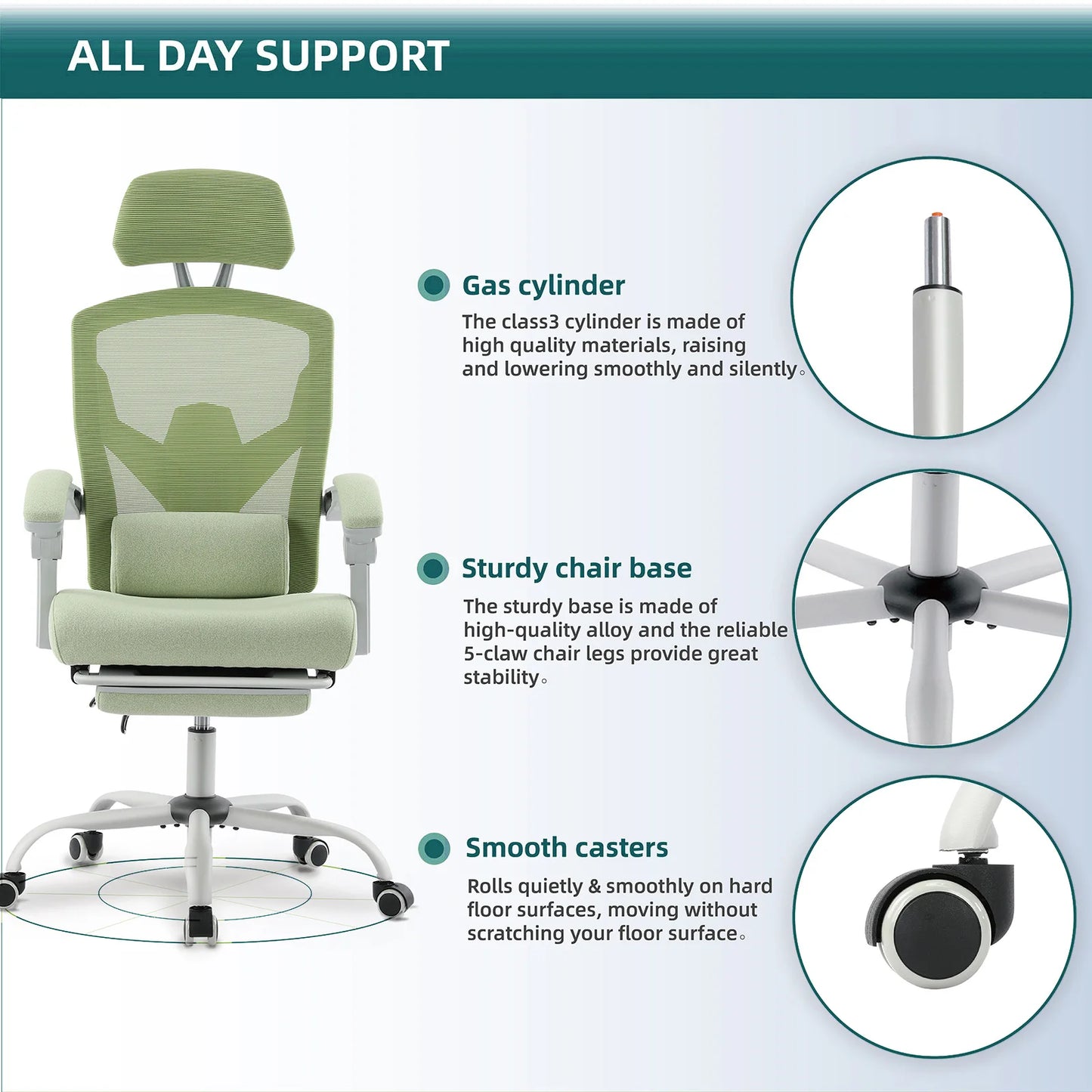 ProComfort™ Ergonomic Reclining Office Chair – High Back Mesh with Lumbar Pillow Support