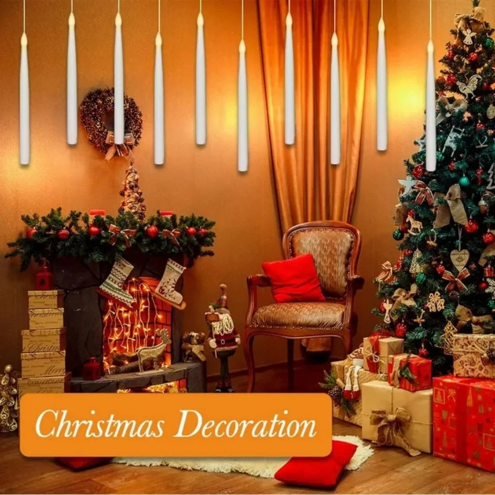 EnchantGlow™ Floating LED Candles with Magic Wand