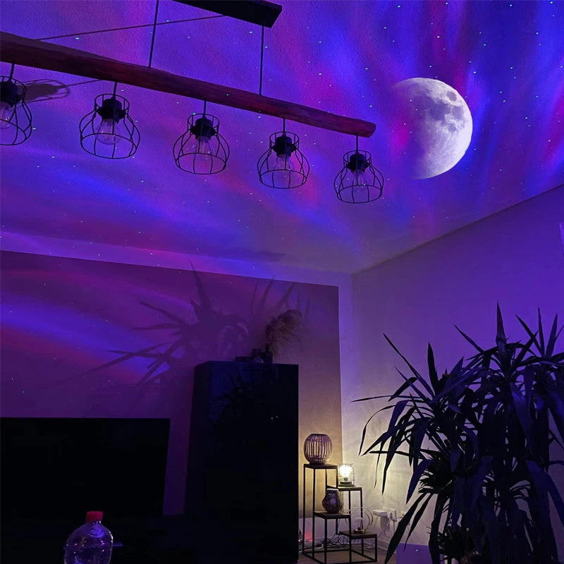 Enchanting Aurora Borealis LED Star Projector - Magical Galaxy Night Light for Home & Bedroom Decor, Perfect Gift!