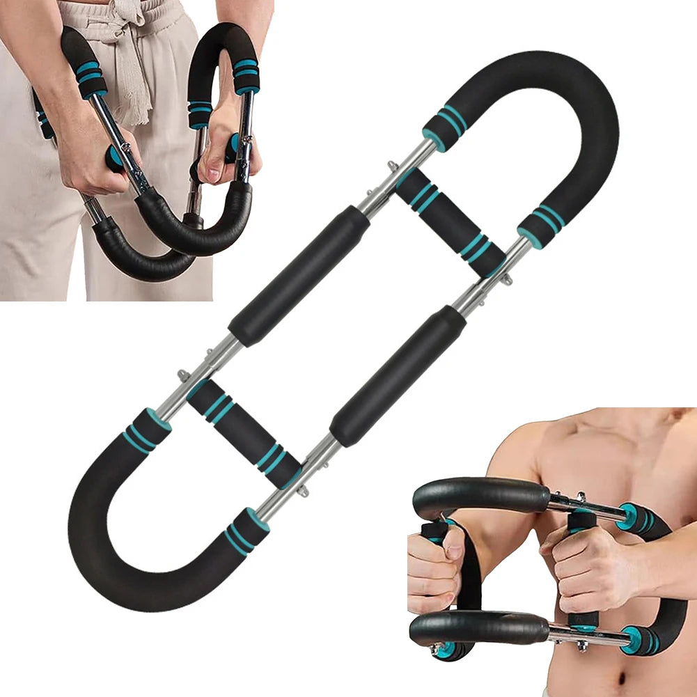 Adjustable Wrist Strength Trainer Multifunctional U-Shaped Spring Arm Force Bar for Shoulder Arm and Chest Exercise