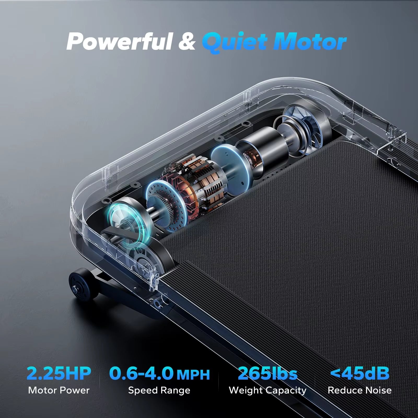 Quiet Walking Pad Treadmill – Under Desk, Portable, Remote Controlled