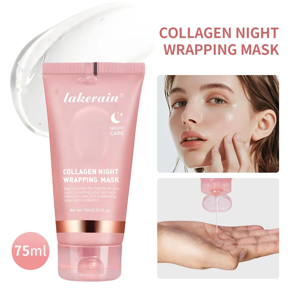 Revitalize Your Skin Overnight with 75Ml Collagen Peel-Off Mask - Deep Hydration & Nourishing Night Care Cream