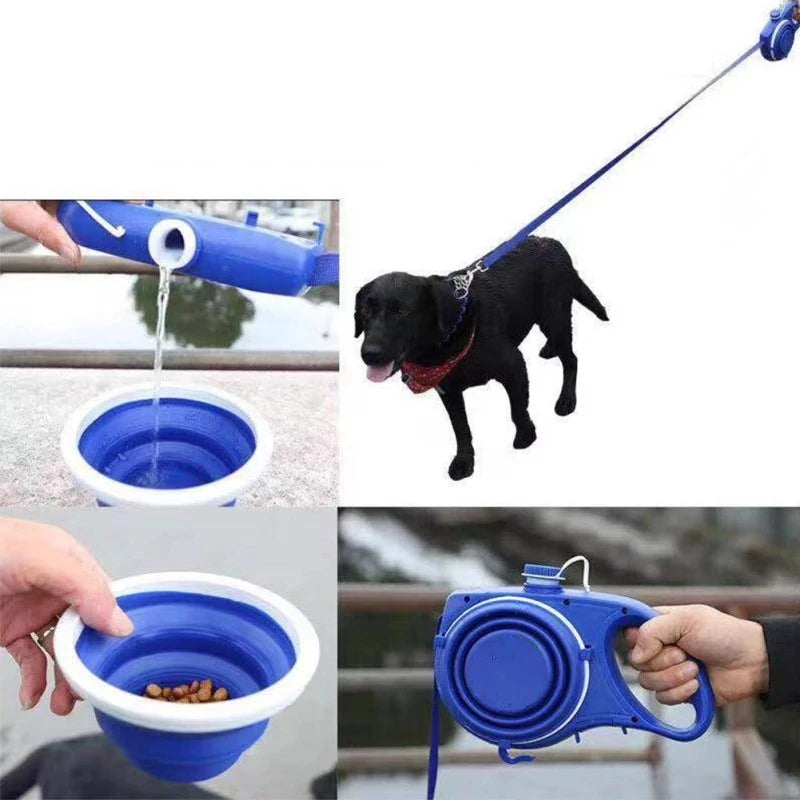 PawPort™ 3-in-1 Outdoor Pet Leash – Leash, Water Bottle & Waste Bag Holder