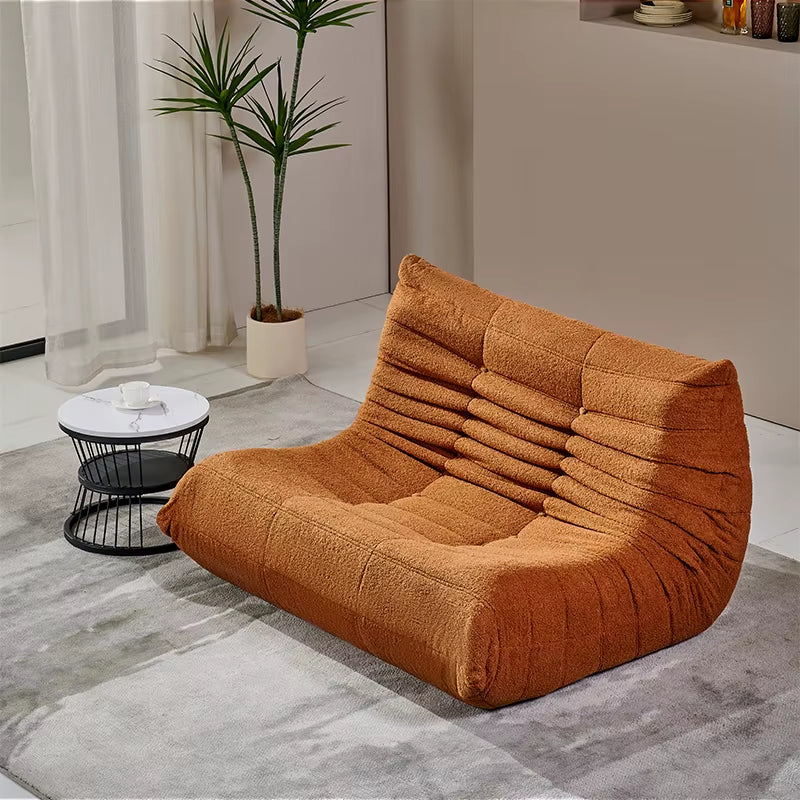 Modernity Sleep Tatami 2-Seat Tone Lazy Living Room Sofa Reclining Caterpillar Balcony Reading Chair Soft Bedroom Leisure Sofa