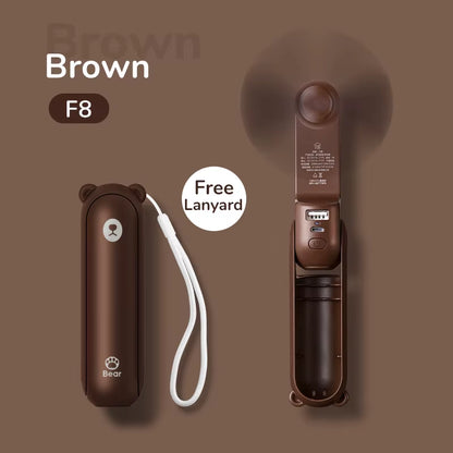 Portable Fan Mini Handheld Fan USB 4500Mah Recharge Hand Held Small 3 In1 Pocket Fan with Power Bank Flashlight Feature