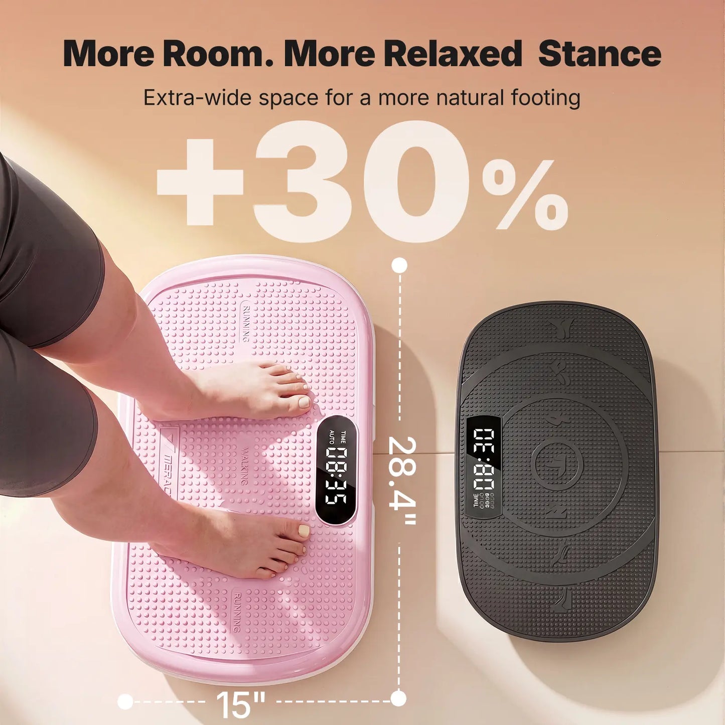 Merach High-Power Vibration Plate Exercise Machine,440Lbs Weight Capacity, Bluetooth Remote Control, 4 Workout Modes for Home Gym Fitness Equipment Backtoschool