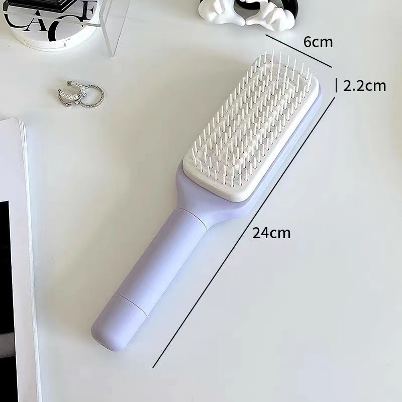 Revolutionary 4-in-1 Self-Cleaning Hair Brush - Anti-Static Massage Comb with Scalable Rotating Design