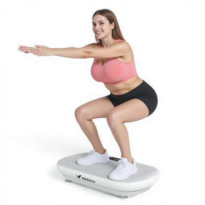 Merach High-Power Vibration Plate Exercise Machine,440Lbs Weight Capacity, Bluetooth Remote Control, 4 Workout Modes for Home Gym Fitness Equipment Backtoschool