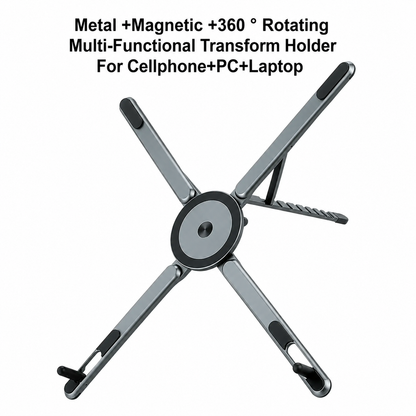 Portable Laptop Stand – Foldable Magnetic Metal Stand