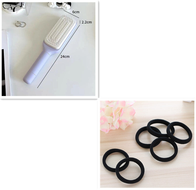 Revolutionary 4-in-1 Self-Cleaning Hair Brush - Anti-Static Massage Comb with Scalable Rotating Design