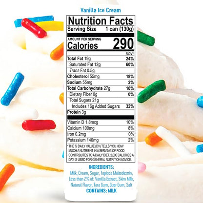 Vanilla Ice Cream Pods – Premium, Creamy Single-Serve Vanilla Dessert Made in Minutes– Frozen Treat with Zero Prep – Convenient, No Freezer Required, Ready Anytime – Pack of 12 ( MACHINE REQUIRED)