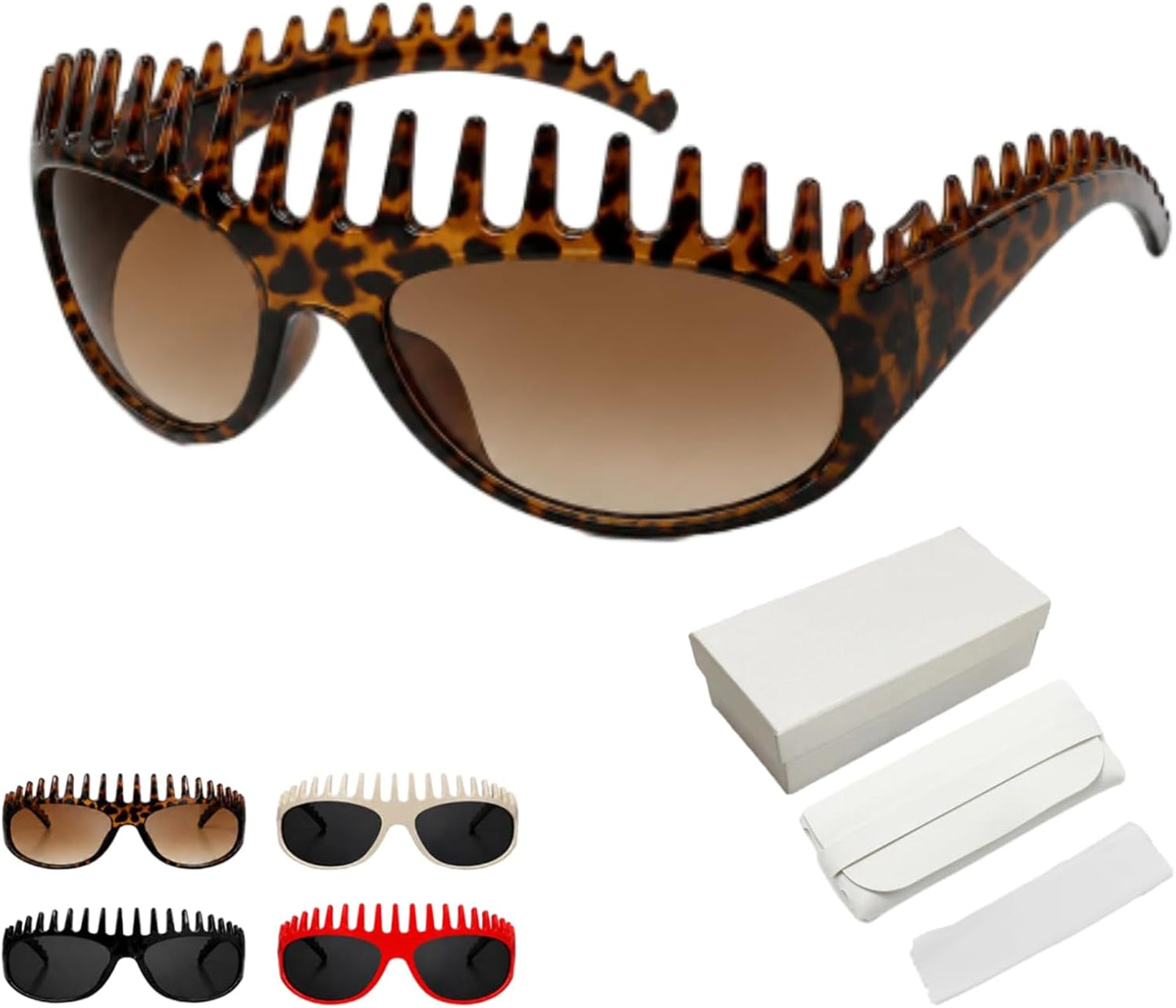 2 in 1 Foldable Sunglasses Headband Chic Tortoiseshell Hair Accessory, for Women Summer Workout Yoga Travel Daily Use