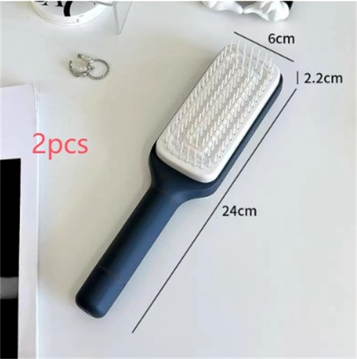 Revolutionary 4-in-1 Self-Cleaning Hair Brush - Anti-Static Massage Comb with Scalable Rotating Design