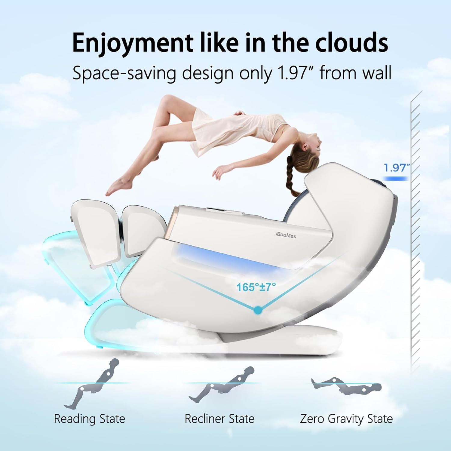 R8606 Massage Chair Full Body with AI Voice,53.15" SL Track Zero Gravity Massage Chairs with Auto Extendable Footrest,12 Modes,Heating,Foot Roller,App Control,Pet-Scratch Resistant Shell