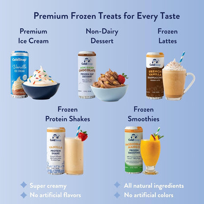 Vanilla Ice Cream Pods – Premium, Creamy Single-Serve Vanilla Dessert Made in Minutes– Frozen Treat with Zero Prep – Convenient, No Freezer Required, Ready Anytime – Pack of 12 ( MACHINE REQUIRED)