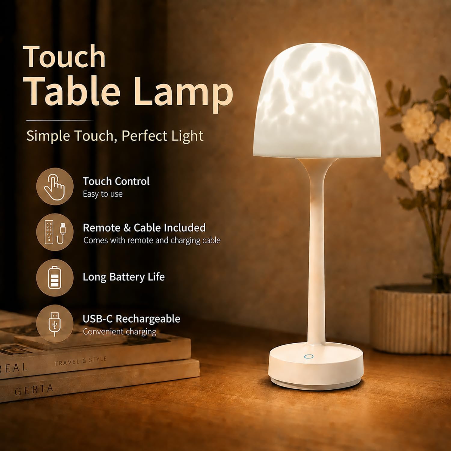 Shower Lamp Waterproof Rechargeable LED Ocean Projector