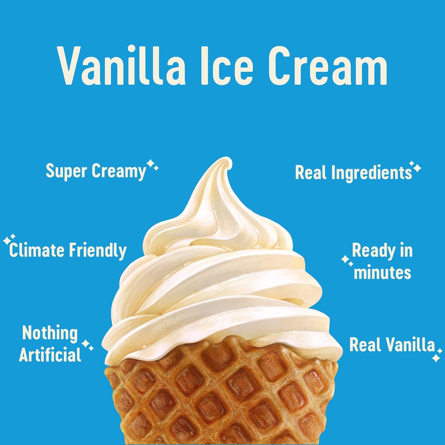 Vanilla Ice Cream Pods – Premium, Creamy Single-Serve Vanilla Dessert Made in Minutes– Frozen Treat with Zero Prep – Convenient, No Freezer Required, Ready Anytime – Pack of 12 ( MACHINE REQUIRED)