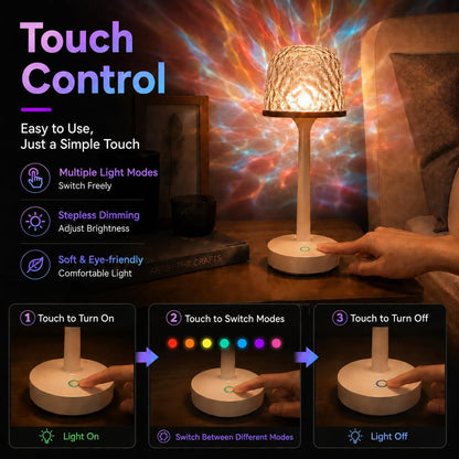 Shower Lamp Waterproof Rechargeable LED Ocean Projector