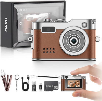 HOTU™ RetroSnap Mini HD Camera – Portable Keychain Vlog Recorder