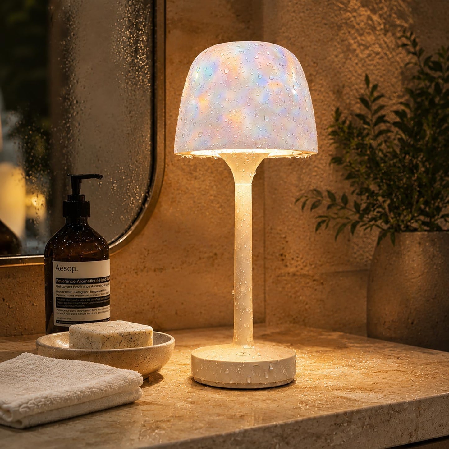 Shower Lamp Waterproof Rechargeable LED Ocean Projector
