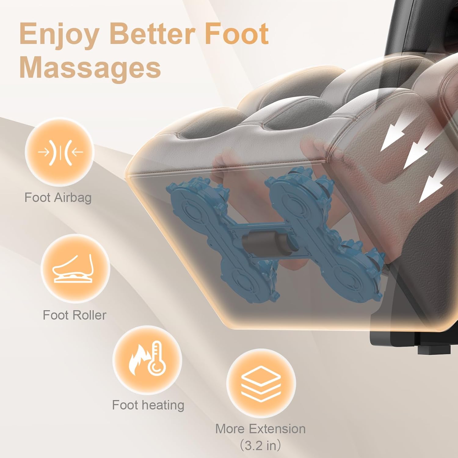 2025 Massage Chair Full Body, Zero Gravity Massage Chair with 10 Fix Rollers, Heating, Foot Massage, Auto Modes, Bluetooth Speaker, Touch Screen Controller (Black & Brown)