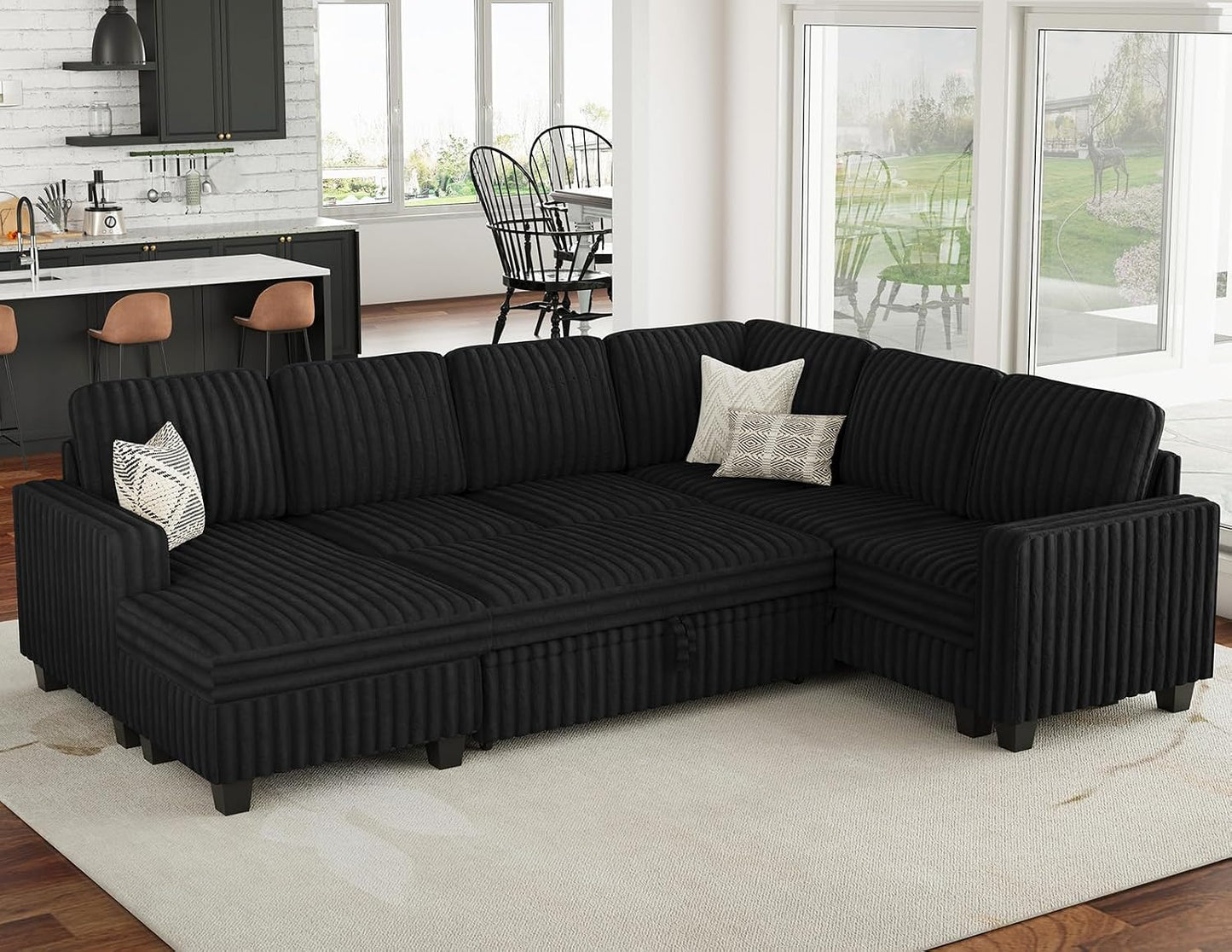 Haven™ Corduroy Storage Sleeper Sectional