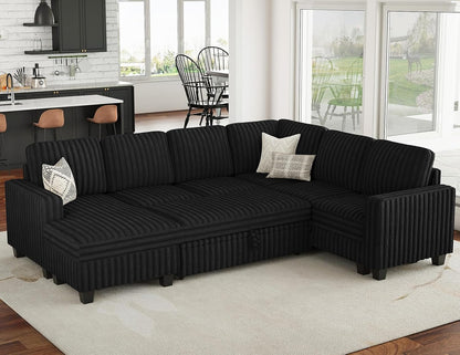 Haven™ Corduroy Storage Sleeper Sectional